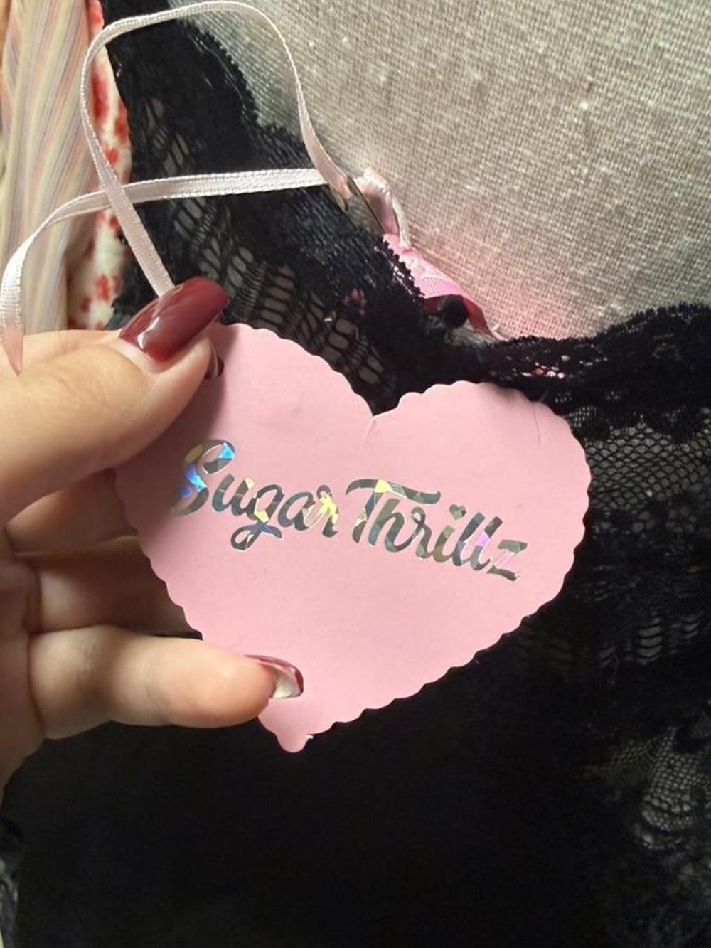 Dolls Kill Black Satin & Lace Mini Chemise - Picture 4 of 5